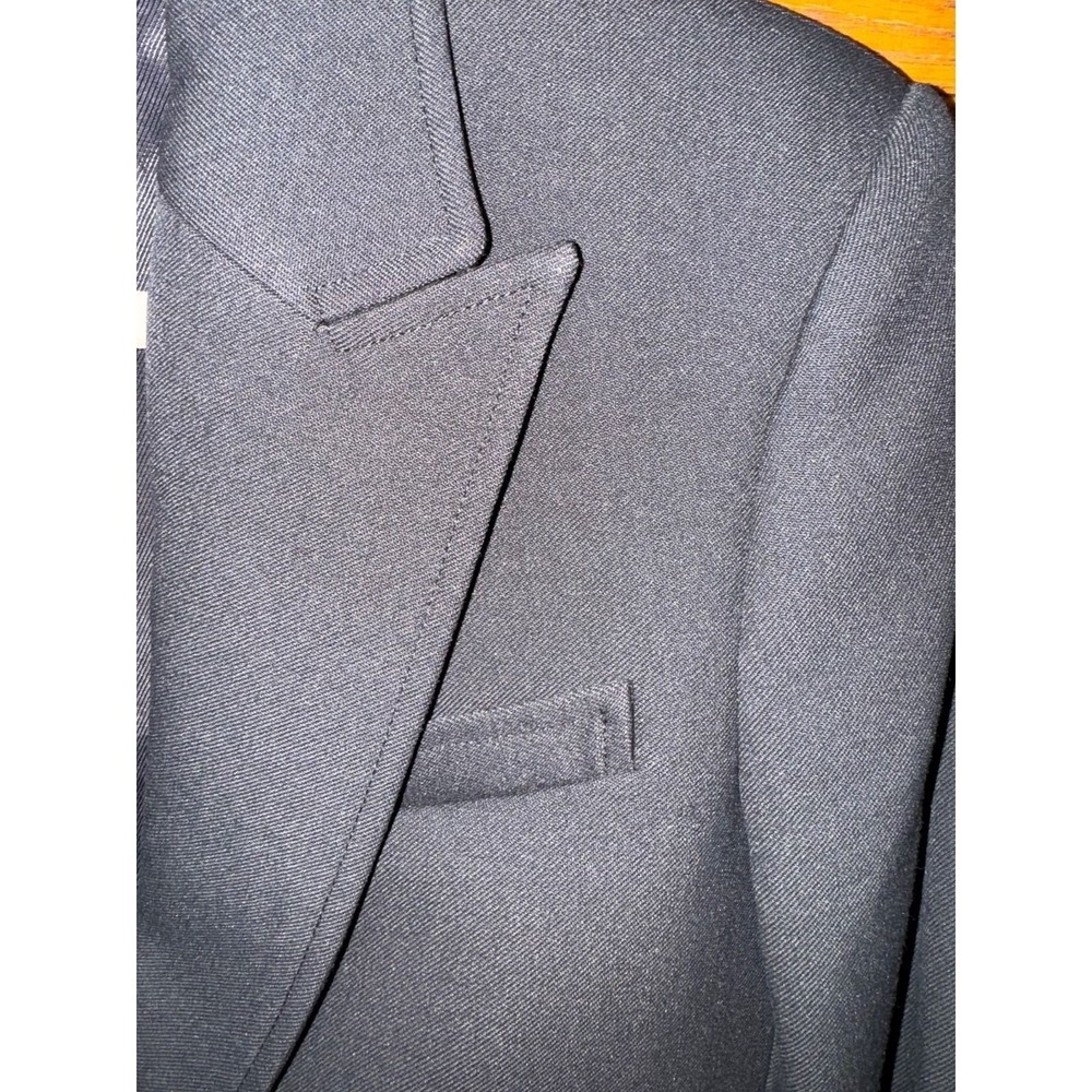A.L.C. Blazer one button Jacket women Size 6 Solid Black with Small Peak Lapel - Picture 5 of 9